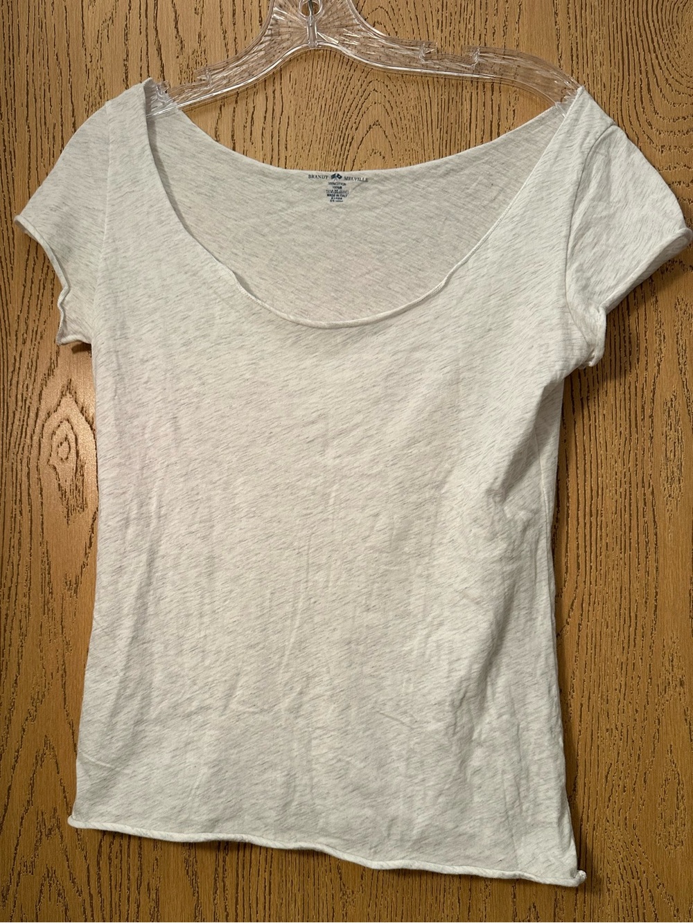 Brandy Melville Scoop Neck Short Sleeve Tee